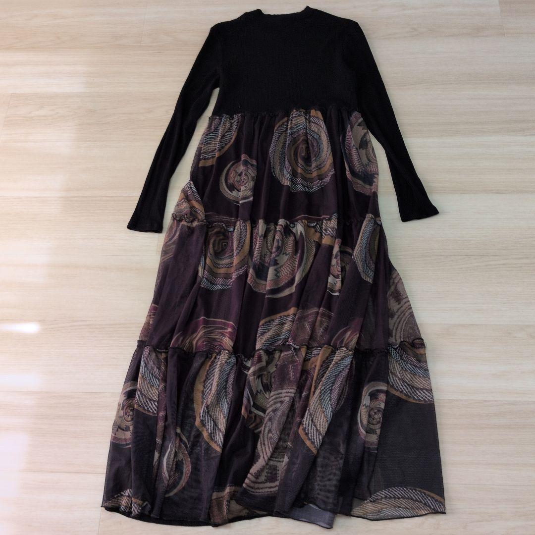 Desigual 長袖 ワンピース 黒 ブラック　XL