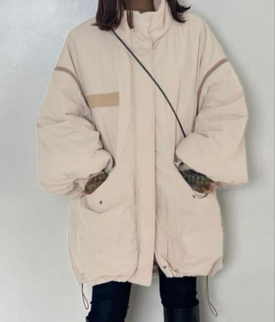 jeanasis ソデ2way m-65コート　ベージュ　アウター