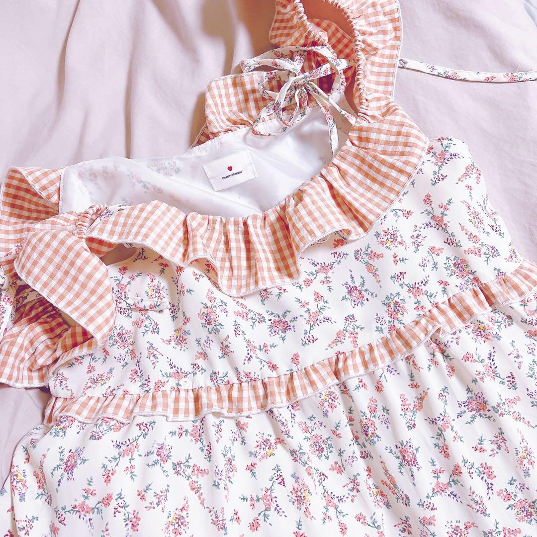 merryjenny オフショルfrillキャミワンピース