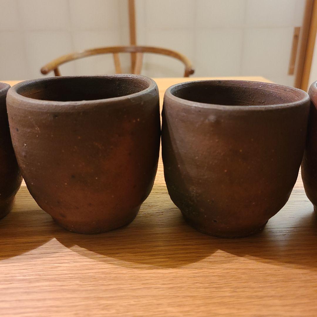 備前焼　湯のみ　5客