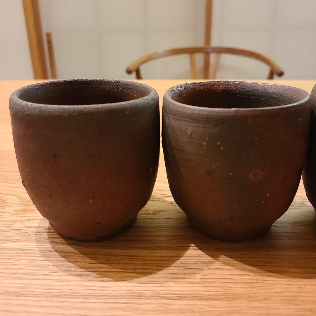 備前焼　湯のみ　5客