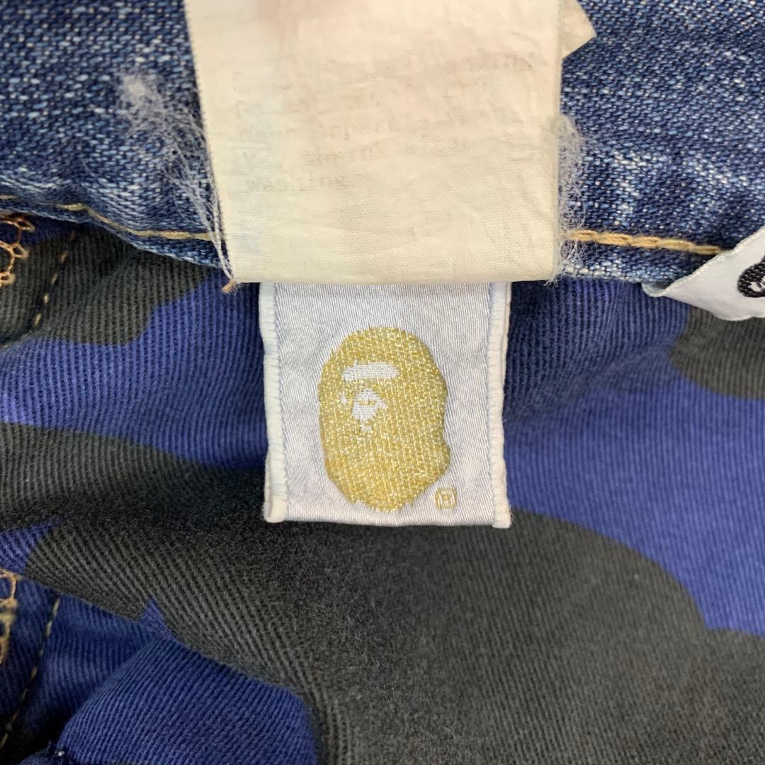 中古 A BATHING APE ペイントデニムパンツ