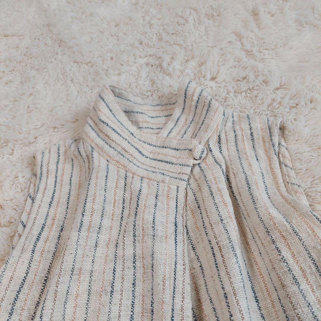 うさとの服 ベスト 前開き 変形 ジレ アシメントリー