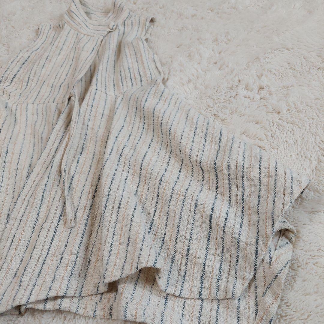 うさとの服 ベスト 前開き 変形 ジレ アシメントリー