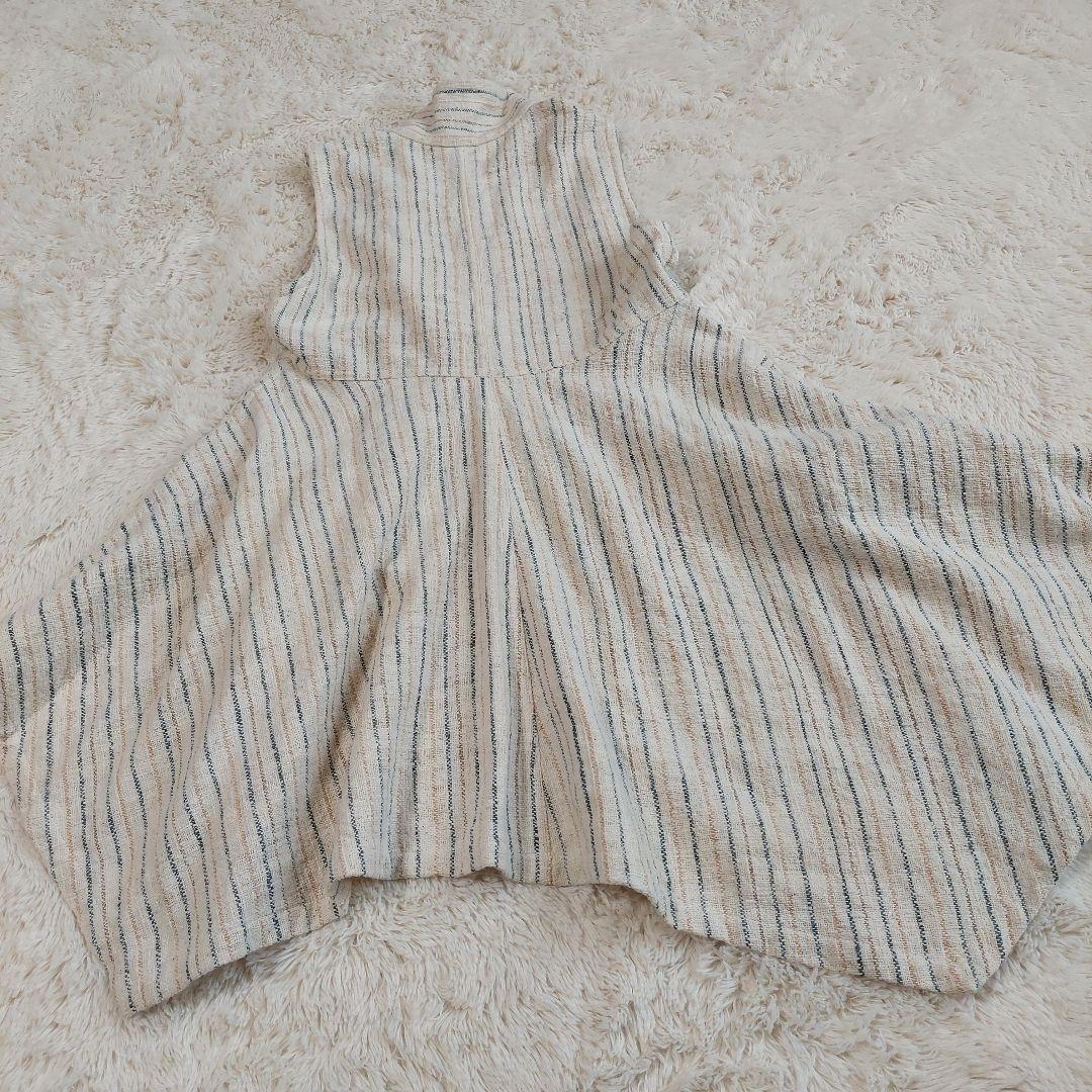 うさとの服 ベスト 前開き 変形 ジレ アシメントリー