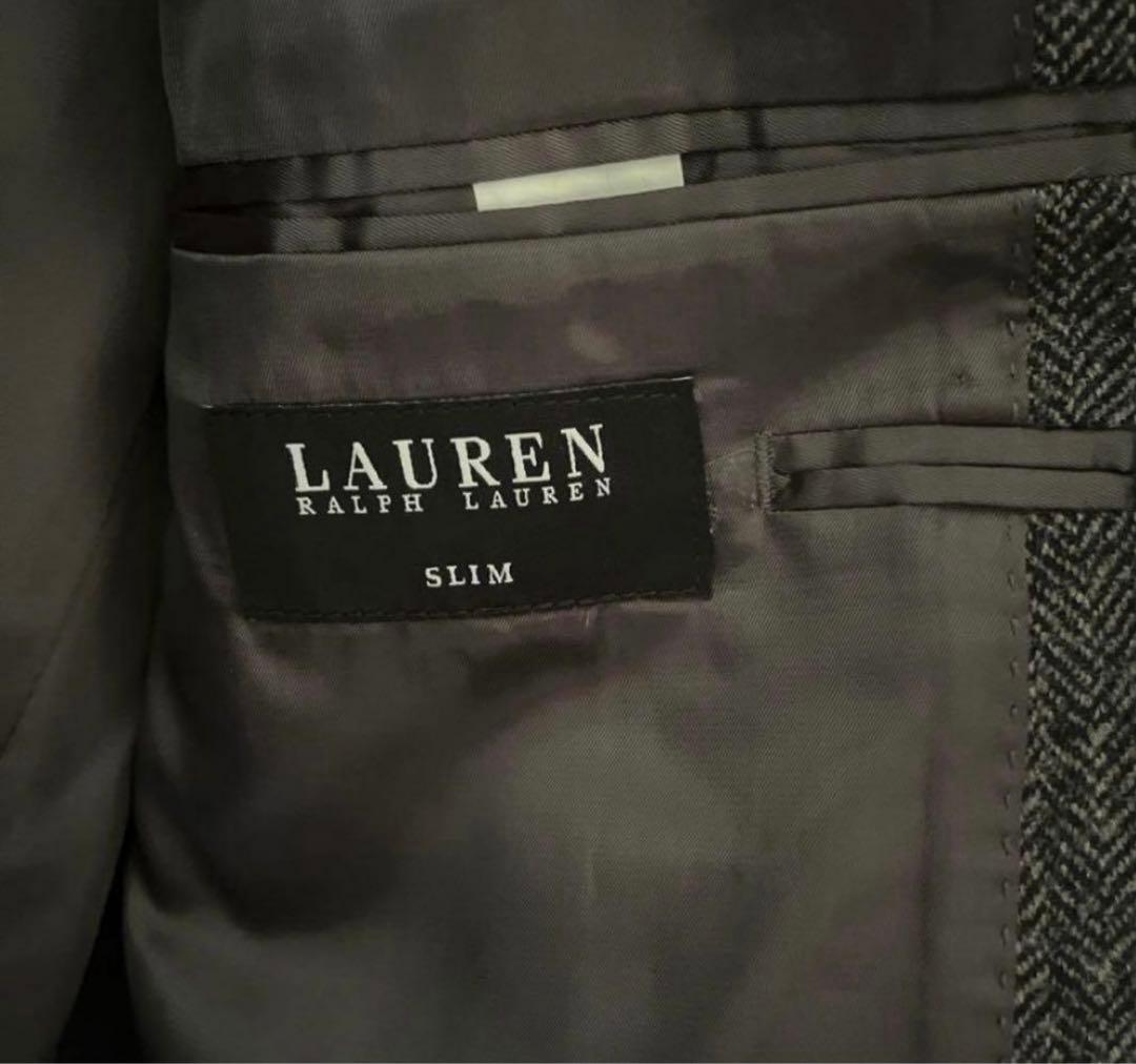 新品未使用 LAURENラルフローレン　ウールジャケット　42 Sダークグレー