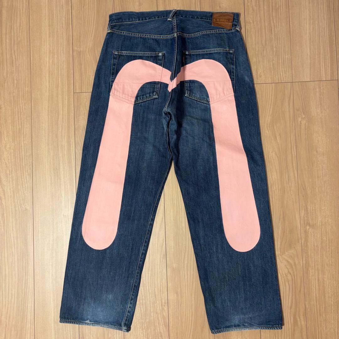 【美品】 EVISU 大黒 ピンク No.2 2001 W40 赤耳 Y2K