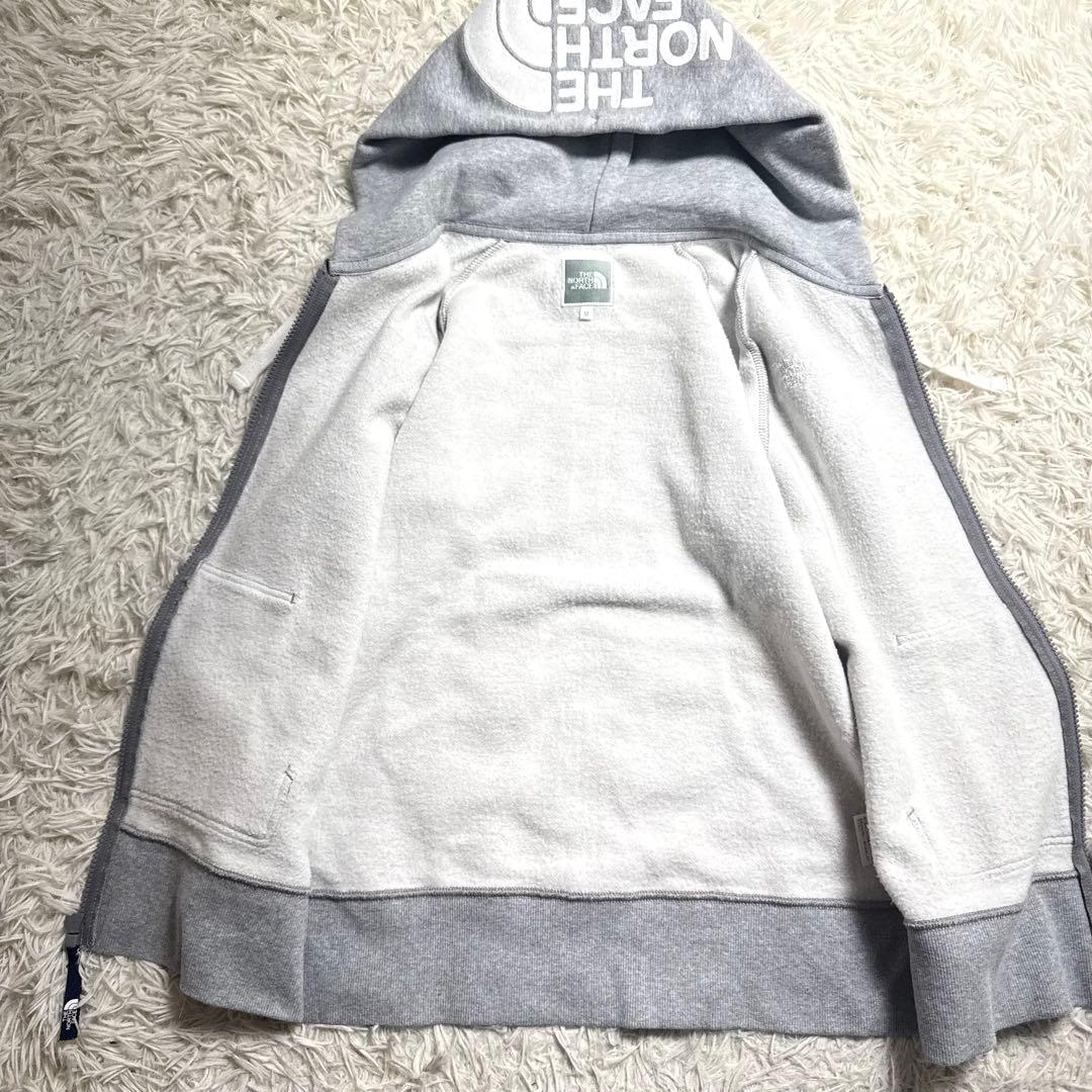 【美品✨】ザノースフェイス　リアビューフルジップフーディ　グレー　レディースM