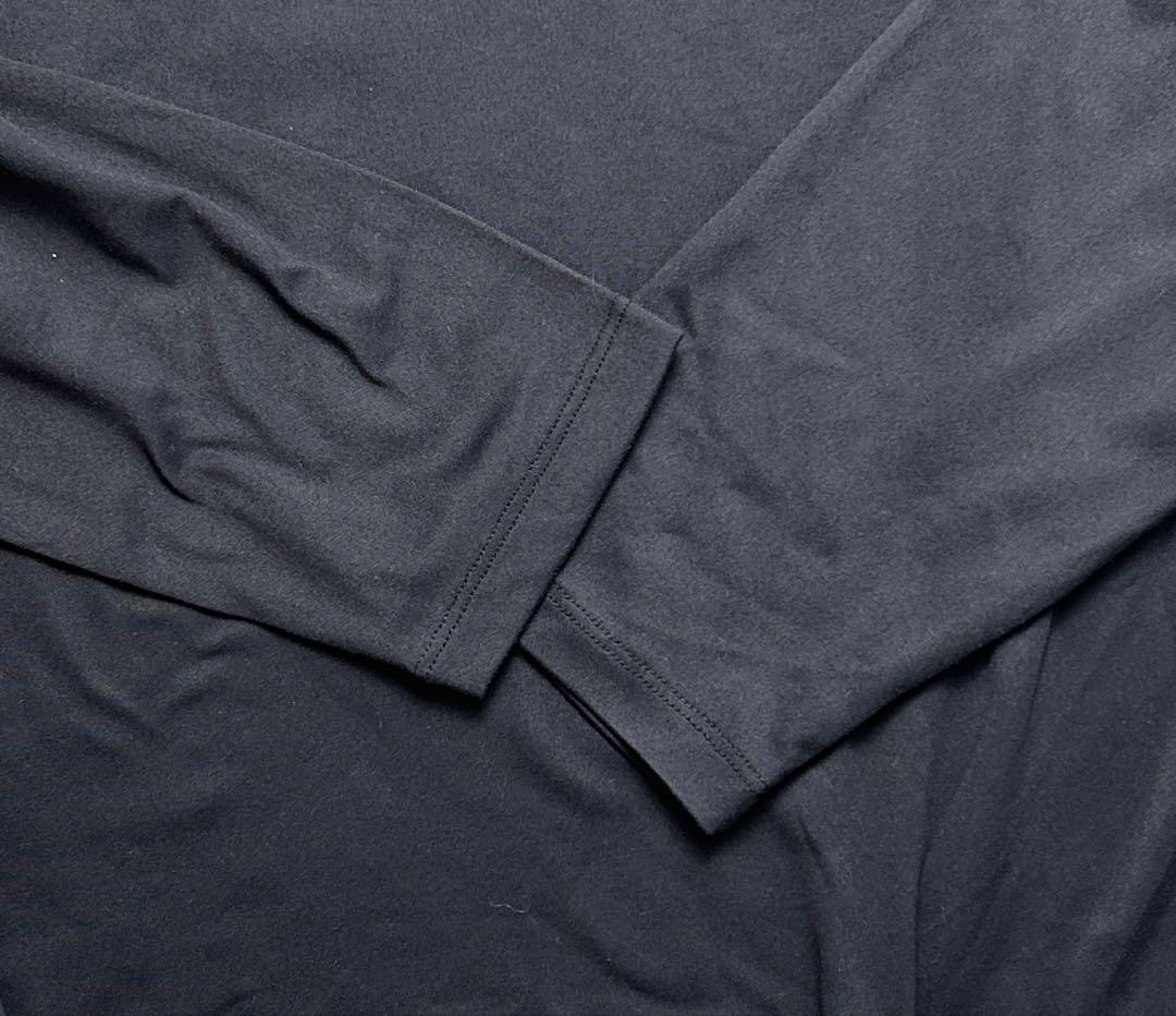 【美品】ASRV モックネック ロングスリーブTシャツ M ブラック