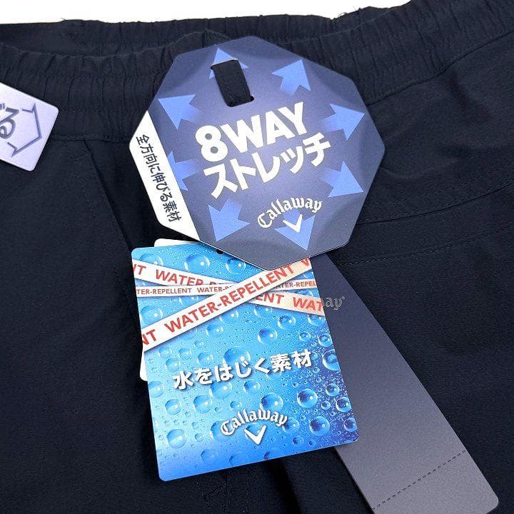 新品 キャロウェイ 8WAYストレッチ シワナイロン 撥水 パンツ 紺 3L