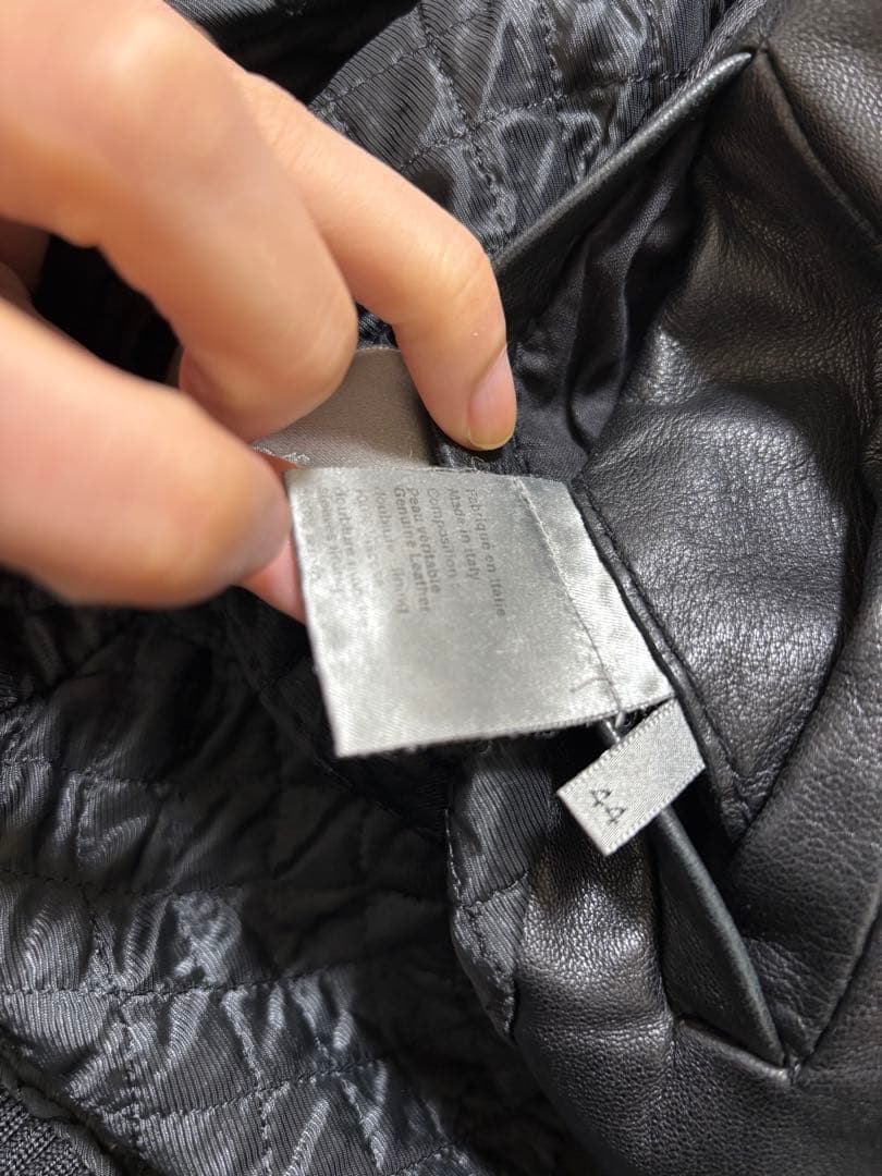 05AW Dior Homme グラム期 ボアレザージャケット 袖ライン 希少