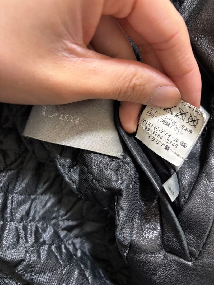 05AW Dior Homme グラム期 ボアレザージャケット 袖ライン 希少