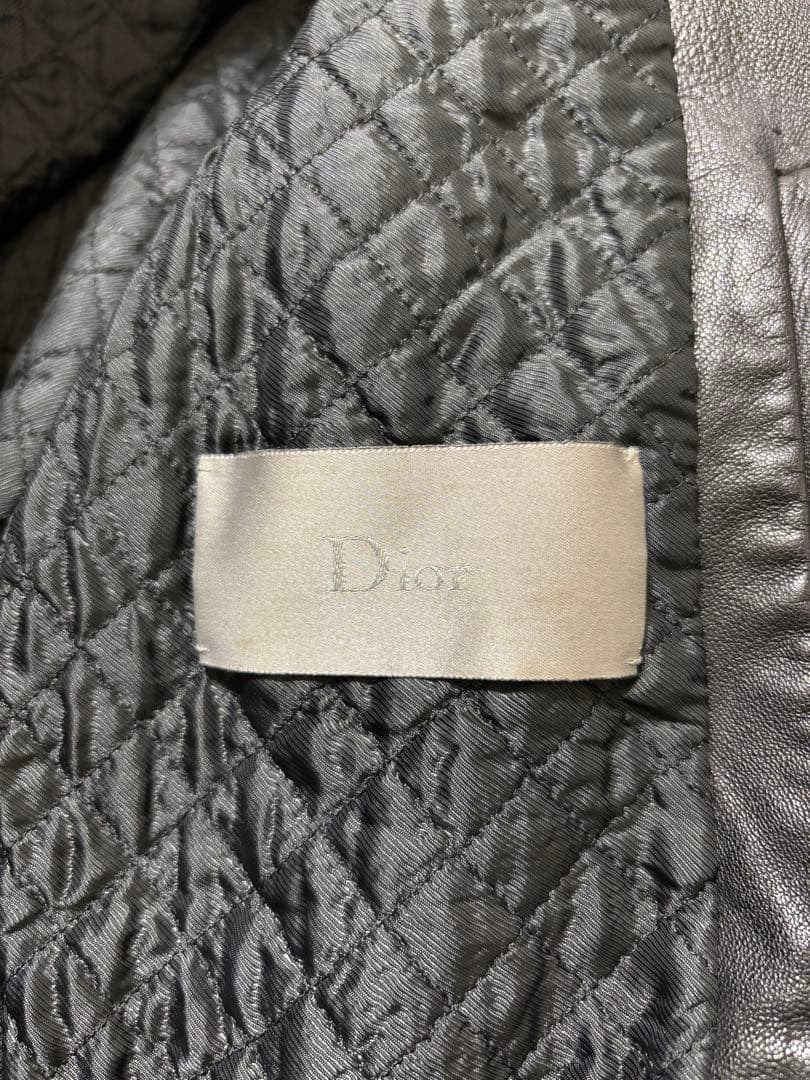 05AW Dior Homme グラム期 ボアレザージャケット 袖ライン 希少