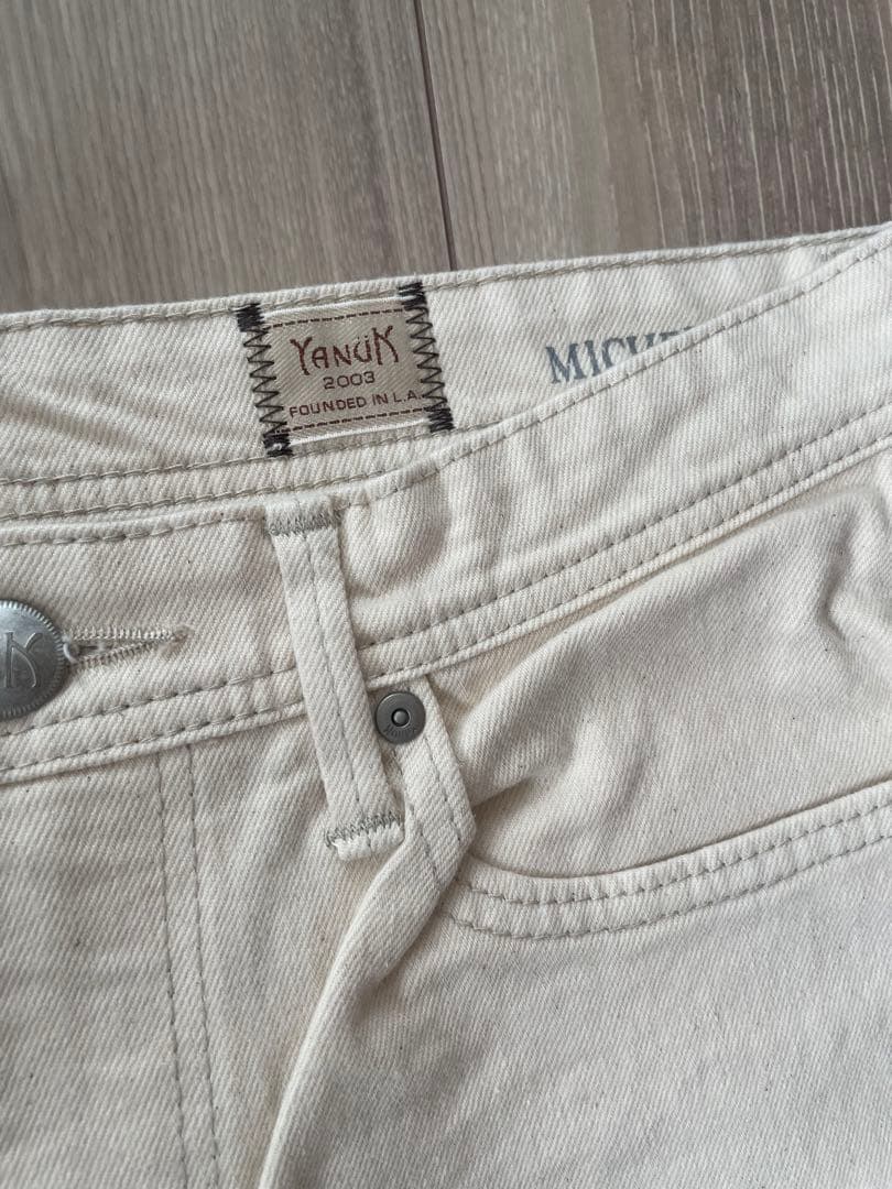 【未使用品】YANUK スリムストレートMICHEL II 生成デニム 32