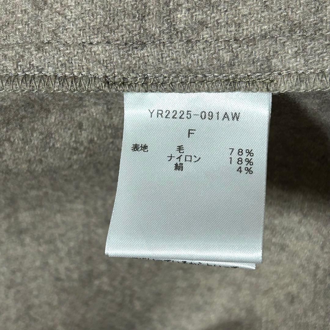 yori ヨリ チェック ロング ジレ ベスト シルク混