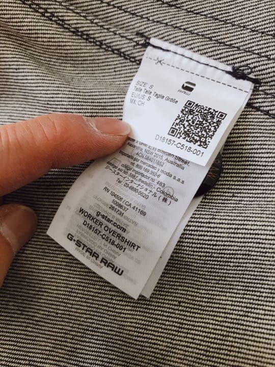 新品　G-STAR RAW WORKER OVERSHIRT ジースターロウS