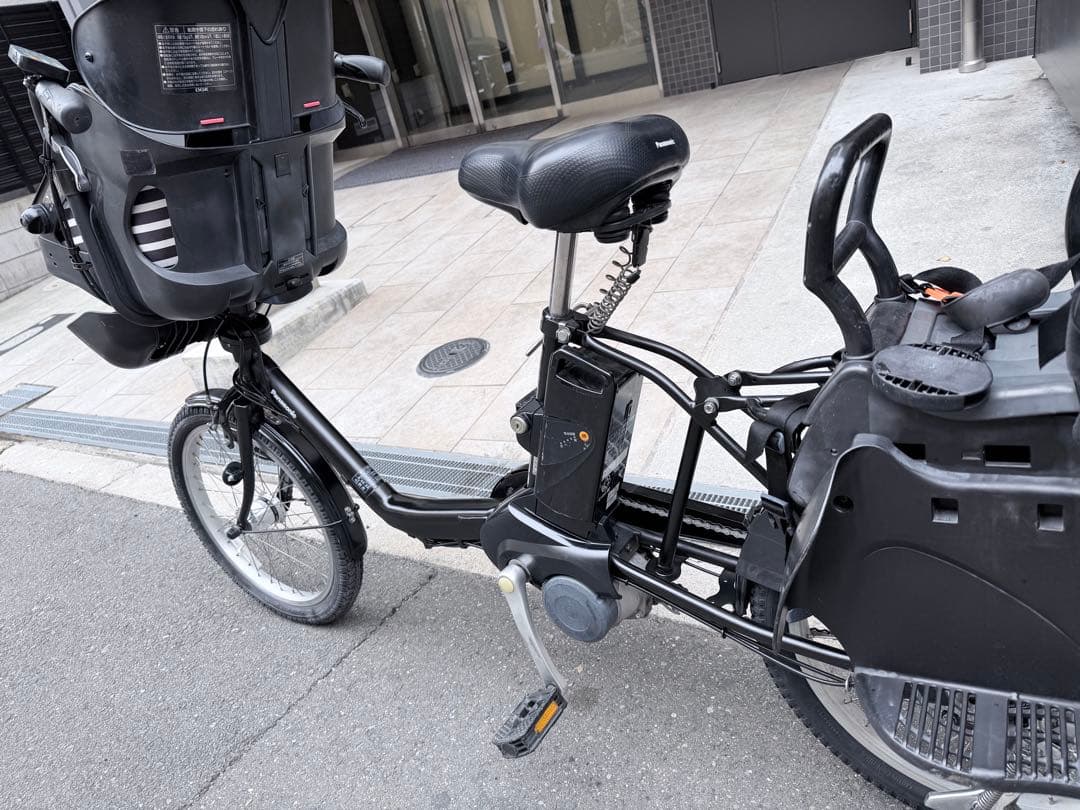 子供乗せ　パナソニック　電動アシスト自転車 チャイルドシート付き ブラック