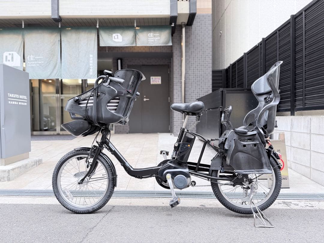 子供乗せ　パナソニック　電動アシスト自転車 チャイルドシート付き ブラック