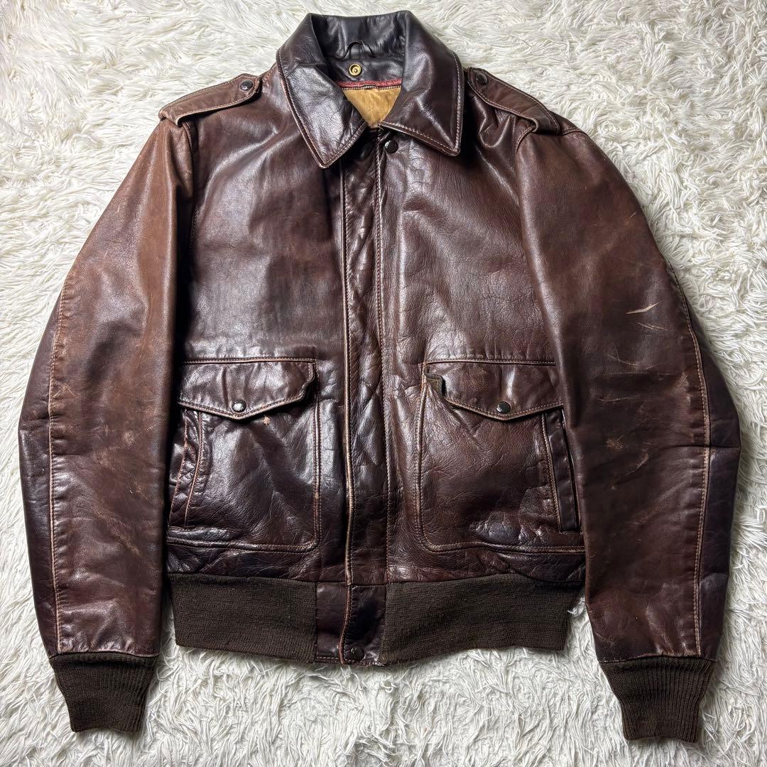 シ*ロ様 42サイズ　90s ショット フライトジャケット レザー A-2 18