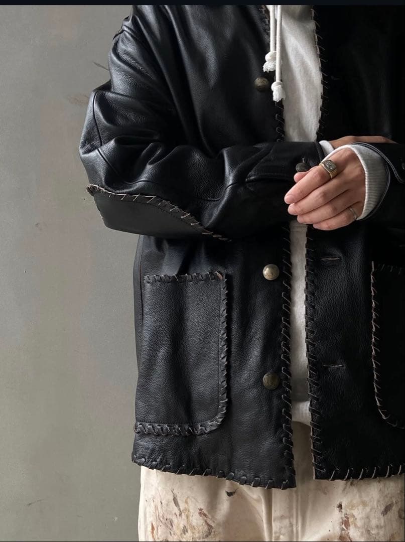 r*z様 BOWWOW レザージャケット BRAIDED LEATHER COV
