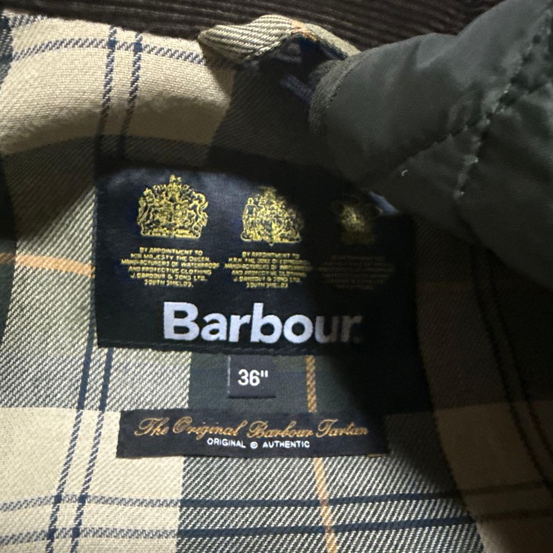 Barbour バブアー　ビデイル　ノンオイル　サイズ36 ライナーベスト付き