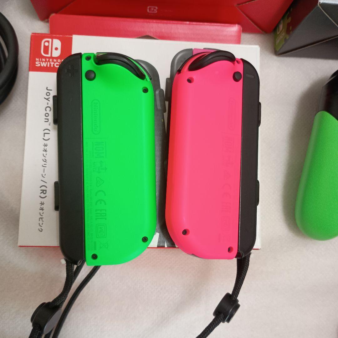 Nintendo Switch 本体 グレー 赤緑ジョイコン スプラ2プロコン