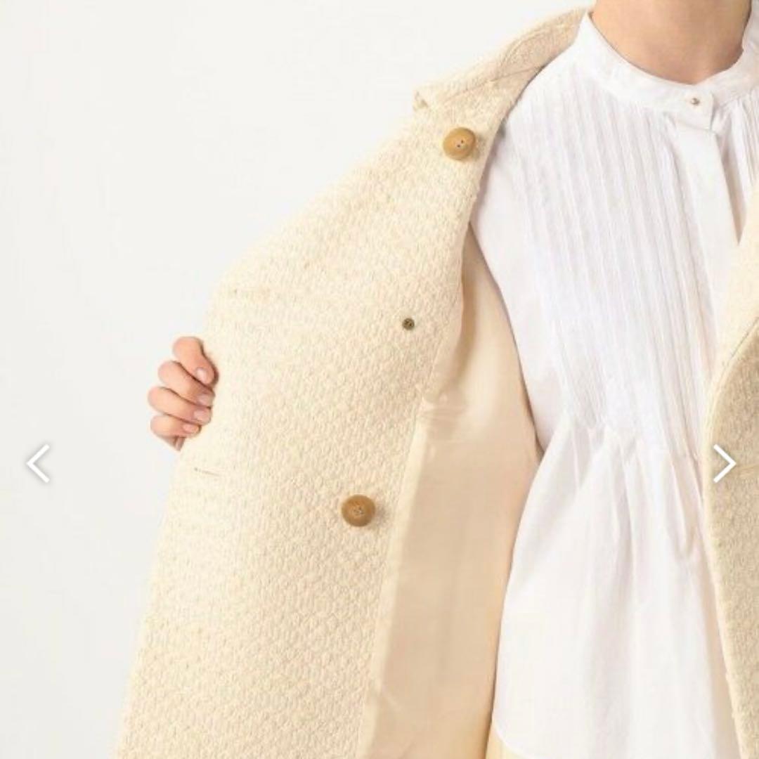 新品タグ付【TOMORROWLAND】エクリュファンシーツイードピージレ 36