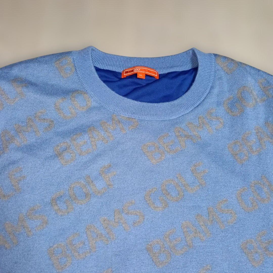 BEAMS GOLF ロゴ入り青セーター XLサイズ