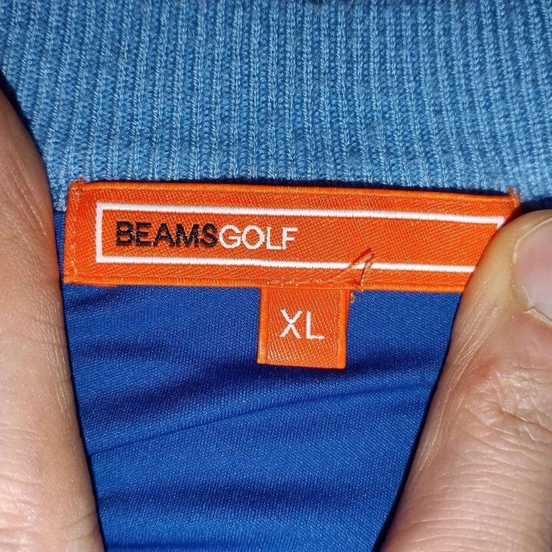 BEAMS GOLF ロゴ入り青セーター XLサイズ