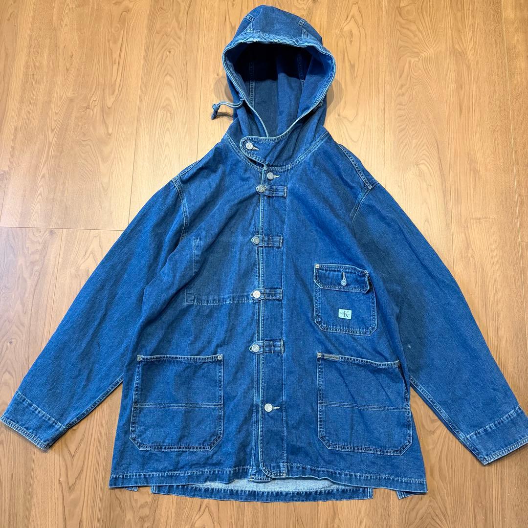 希少◎ 00s 90s CK カルバンクライン USA製 デニム パーカー