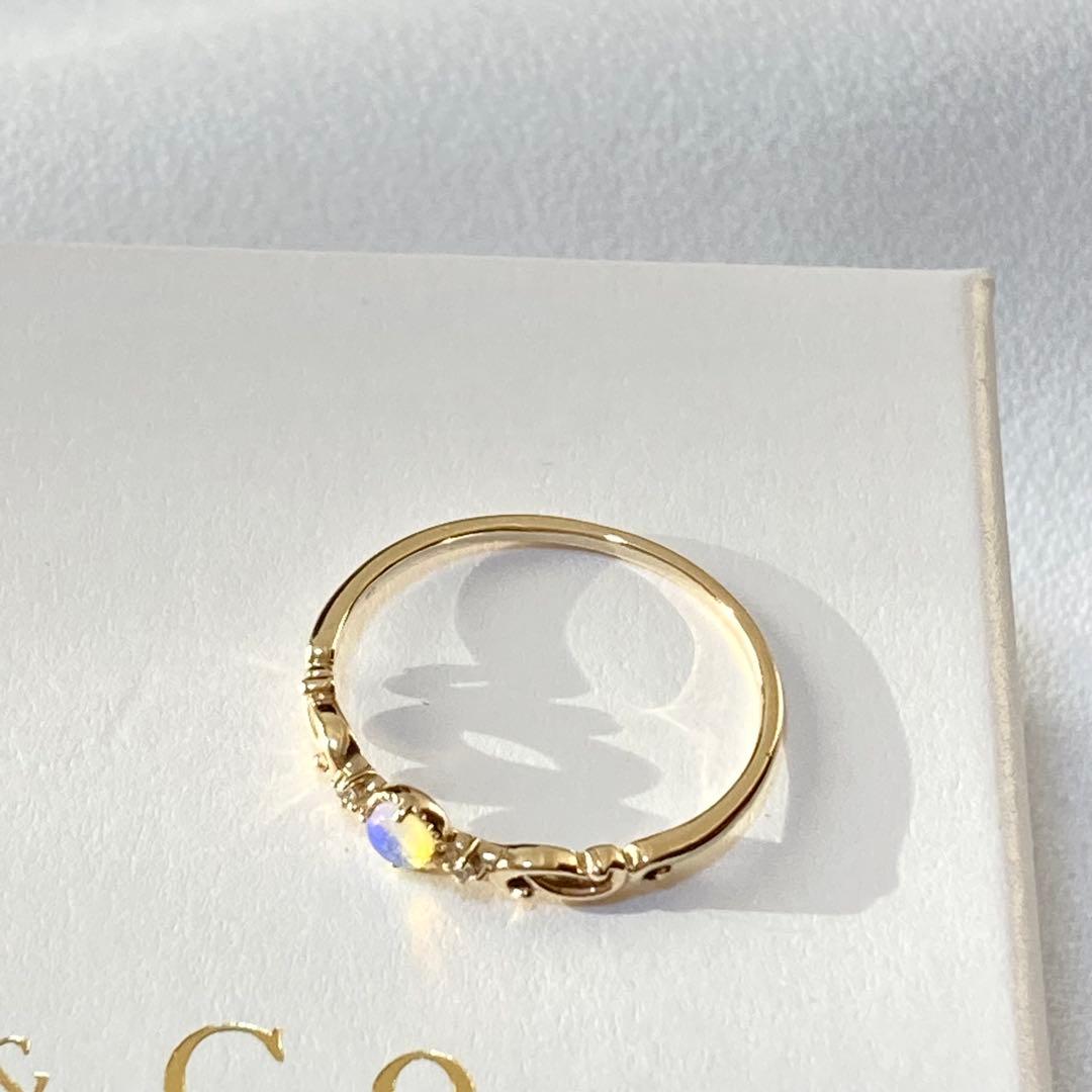 Jewel closet by L&Co. K10 オパールダイヤリング 13号