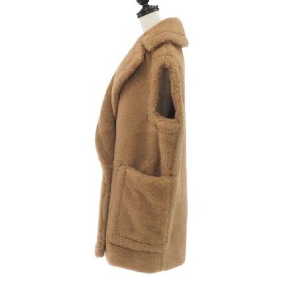 【新品鑑定付】36 MAXMARA BREDA1234 テディベアジレ キャメル