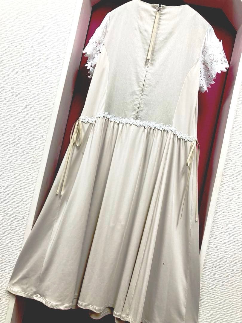 スーパービューティー♡ 前立てレース使いのロングワンピース