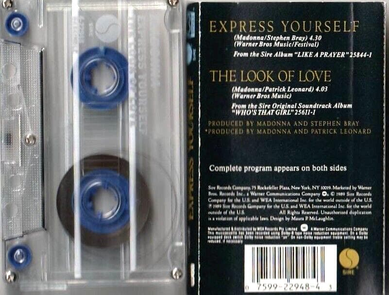 マドンナ　Express Yourself　オーストラリア製 カセットテープ