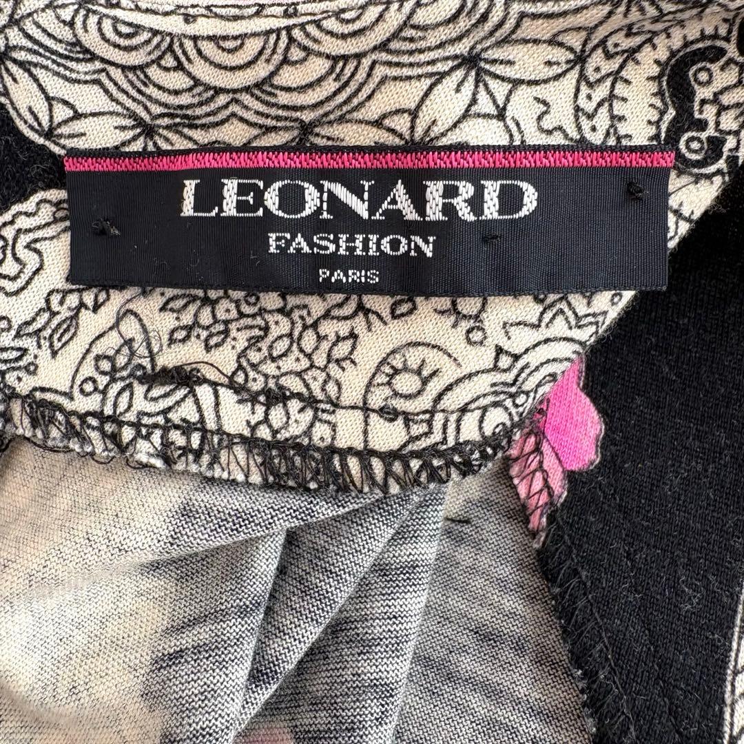 美品✨LEONARD レオナール　シルクウールロングワンピース　ペイズリー花柄L