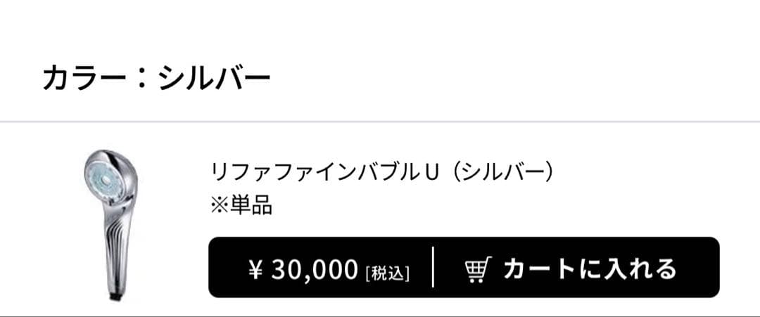 新品未使用ReFaリファファインバブルU シャワーヘッド シルバー