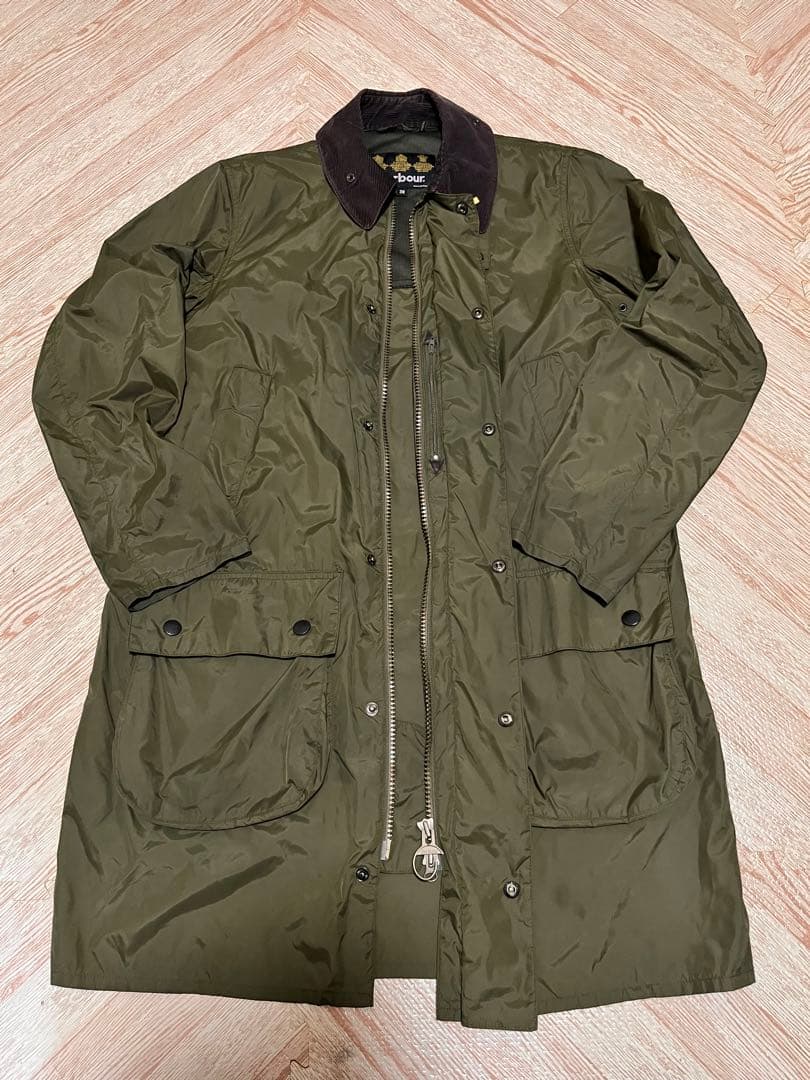 Barbour オリーブ　ナイロンジャケット 38