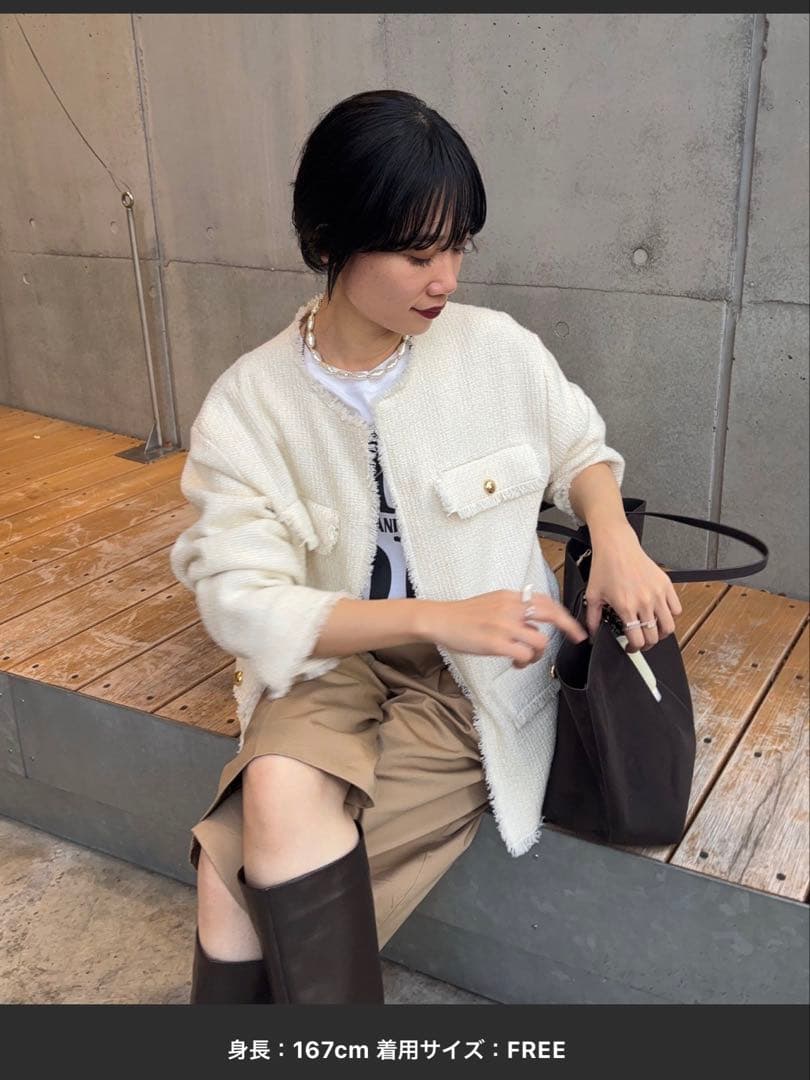 新品未使用　SHENERY シーナリー　ツイードジャケット