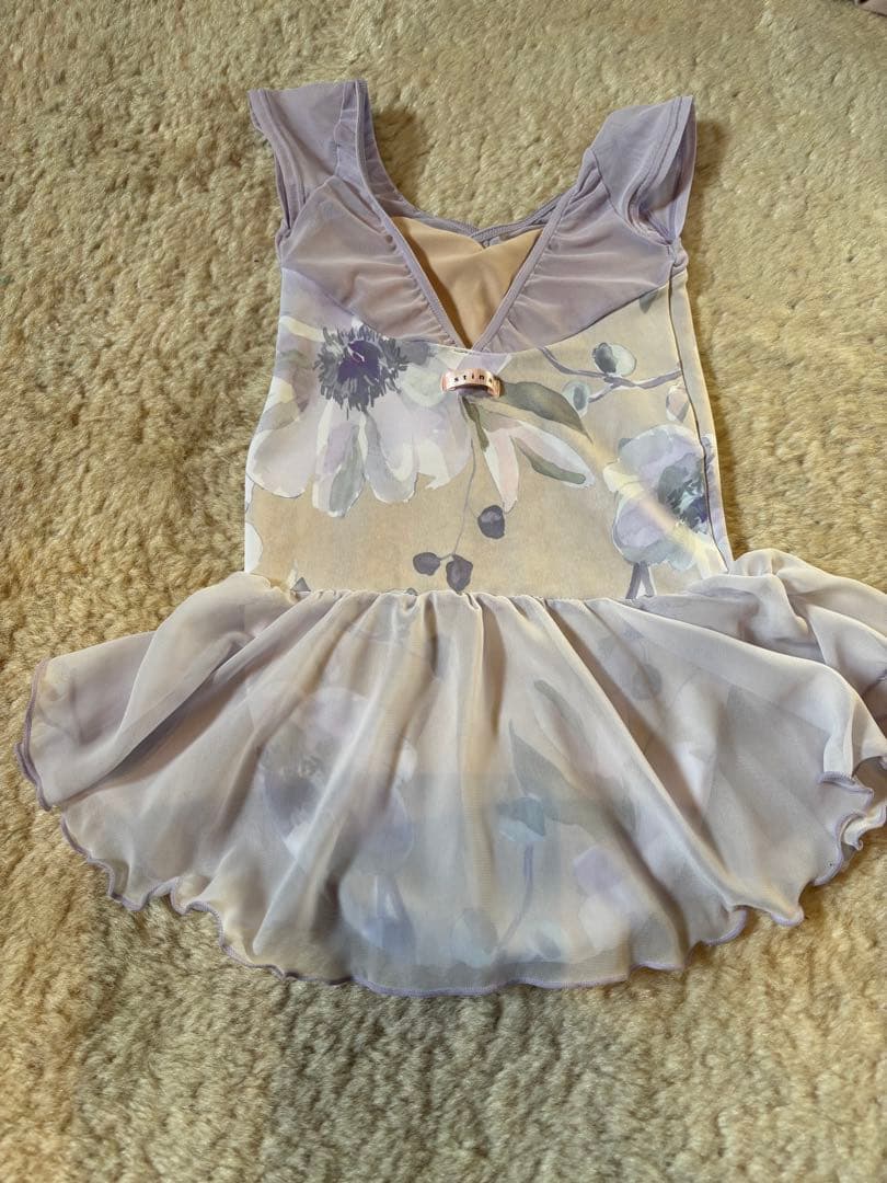 Stina スティナ　フラワープリント バレエレオタード Kids S