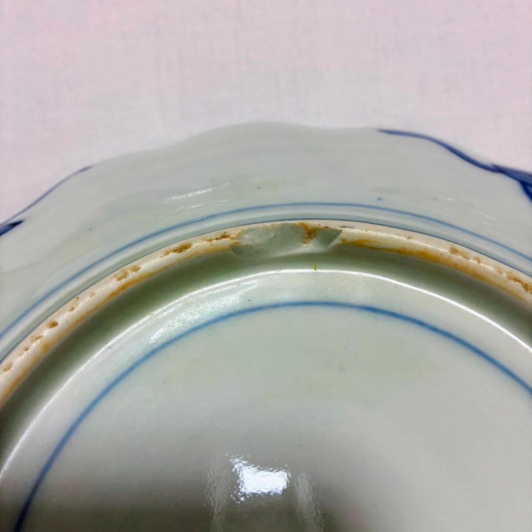 古伊万里　錦手　輪花皿　5枚