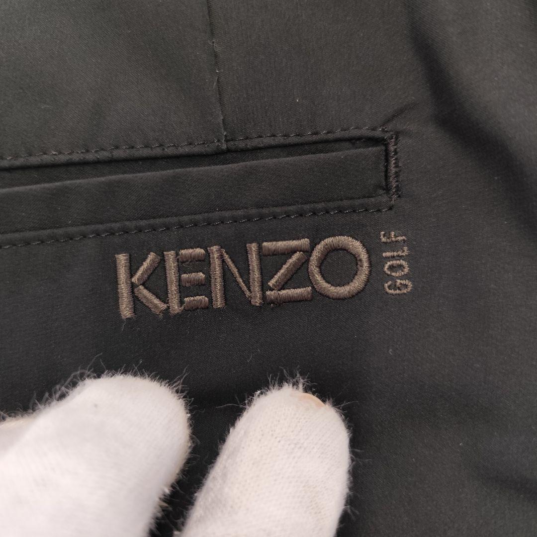 90s KENZO GOLF ケンゾー ゴルフ 刺繍ロゴ ゴルフ スラックス 黒