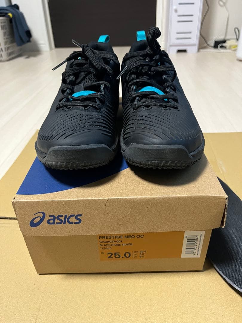 ASICS PRESTIGE NEO OC 25.0cm ブラック/ブルー