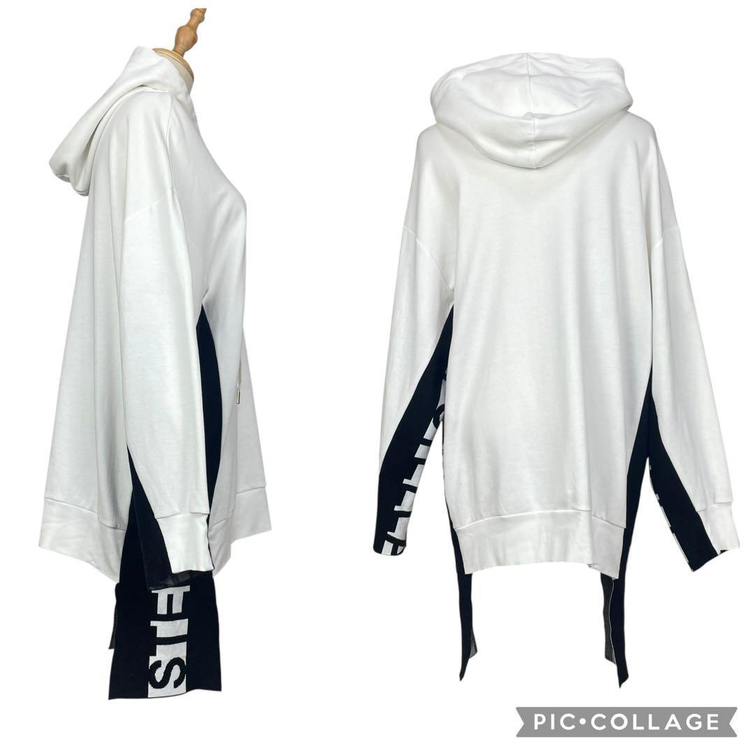 【良品】ステラマッカートニー★フードパーカー　ロゴデザイン　オーバーサイズ