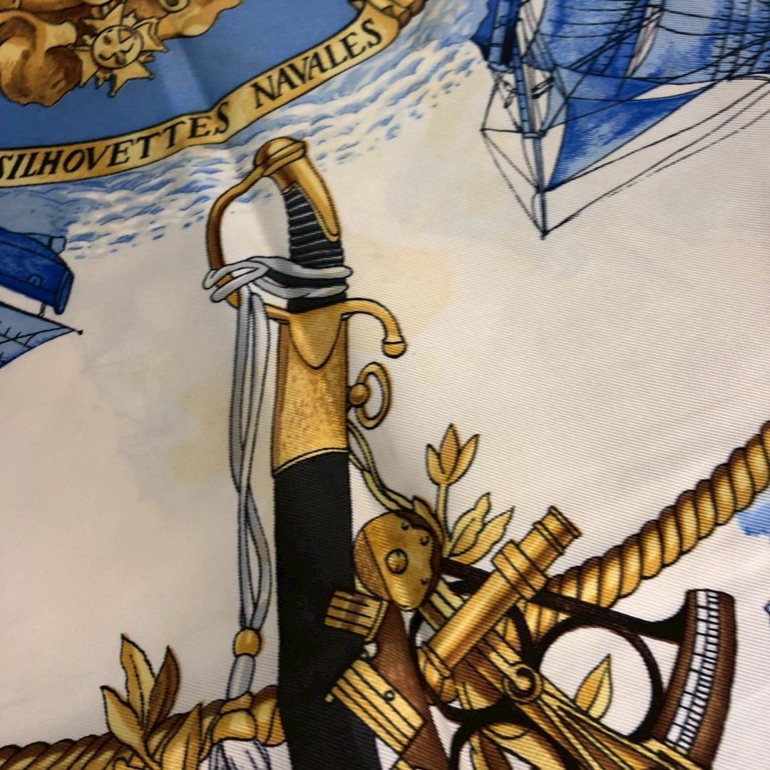 HERMÈS エルメス カレ90 スカーフ Voitures Navales