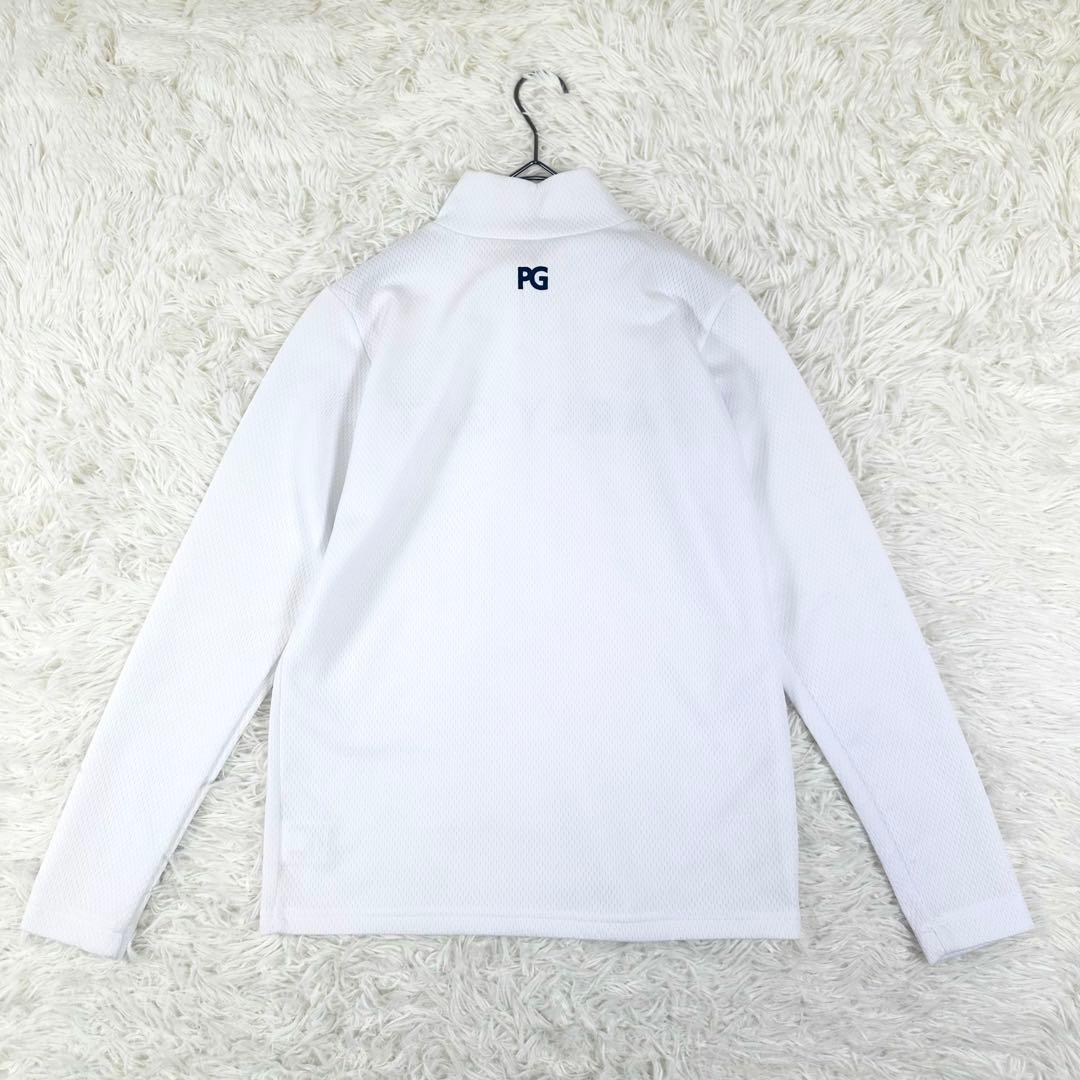 未使用級✨ パーリーゲイツ ゼブラメッシュダンボール 長袖 ハイネックカットソー