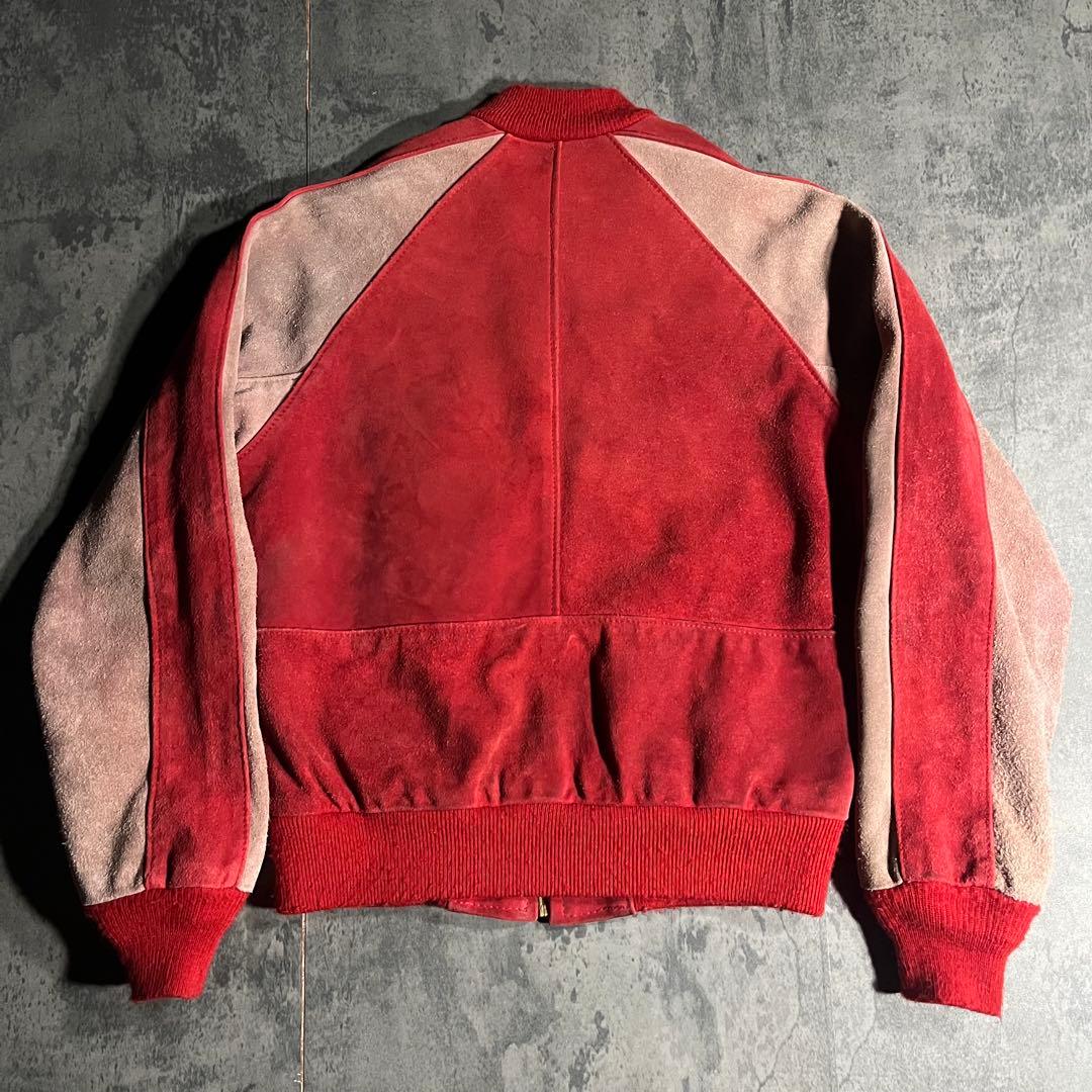 80's Schott USA製 高品質 スエード レザージャケット レアカラ