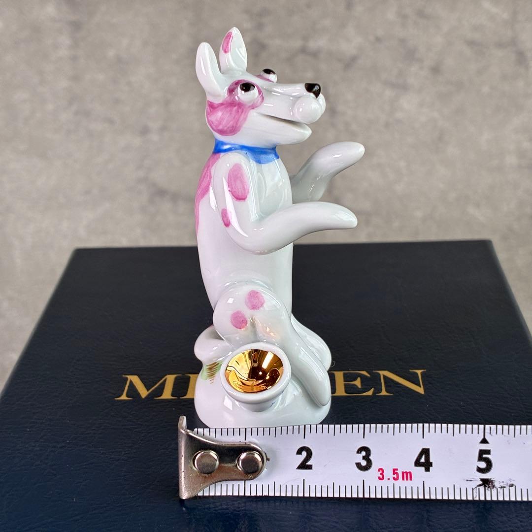 【極美品・箱付】マイセン ミニ干支 手びねり人形 戌（イヌ）ピンク