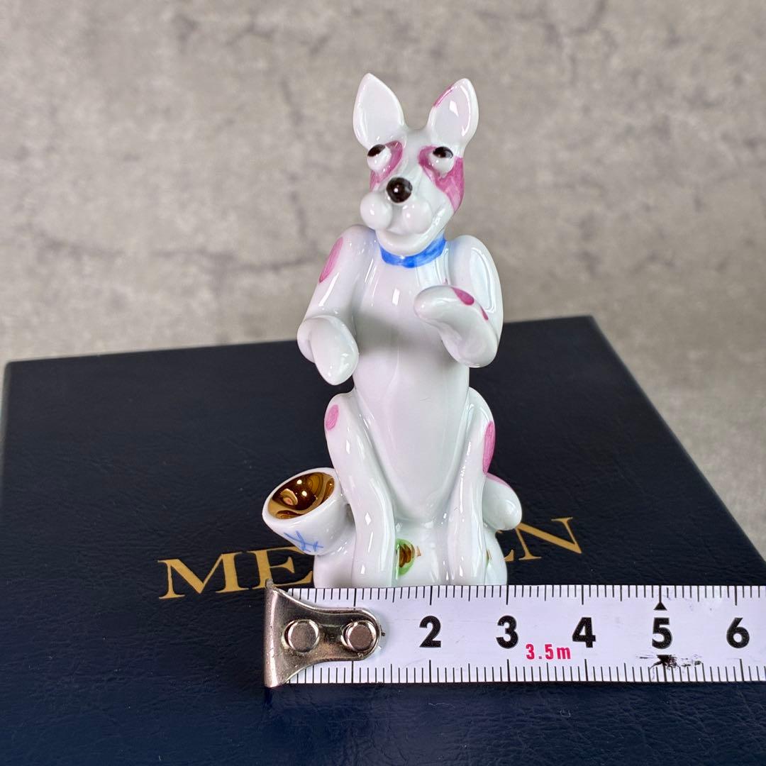 【極美品・箱付】マイセン ミニ干支 手びねり人形 戌（イヌ）ピンク