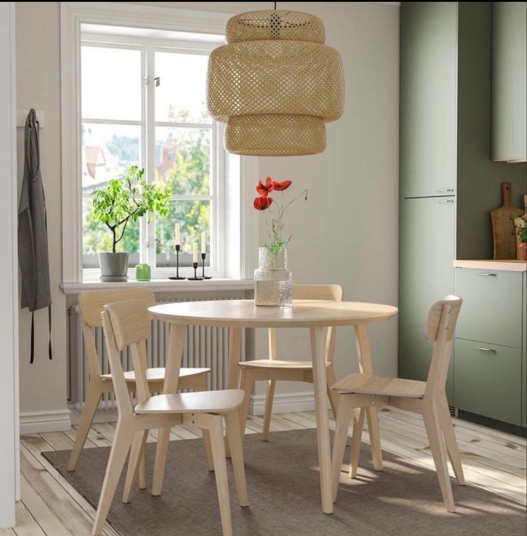 IKEA LISABOリーサボー ダイニング丸テーブル 105cm 北欧 4人用