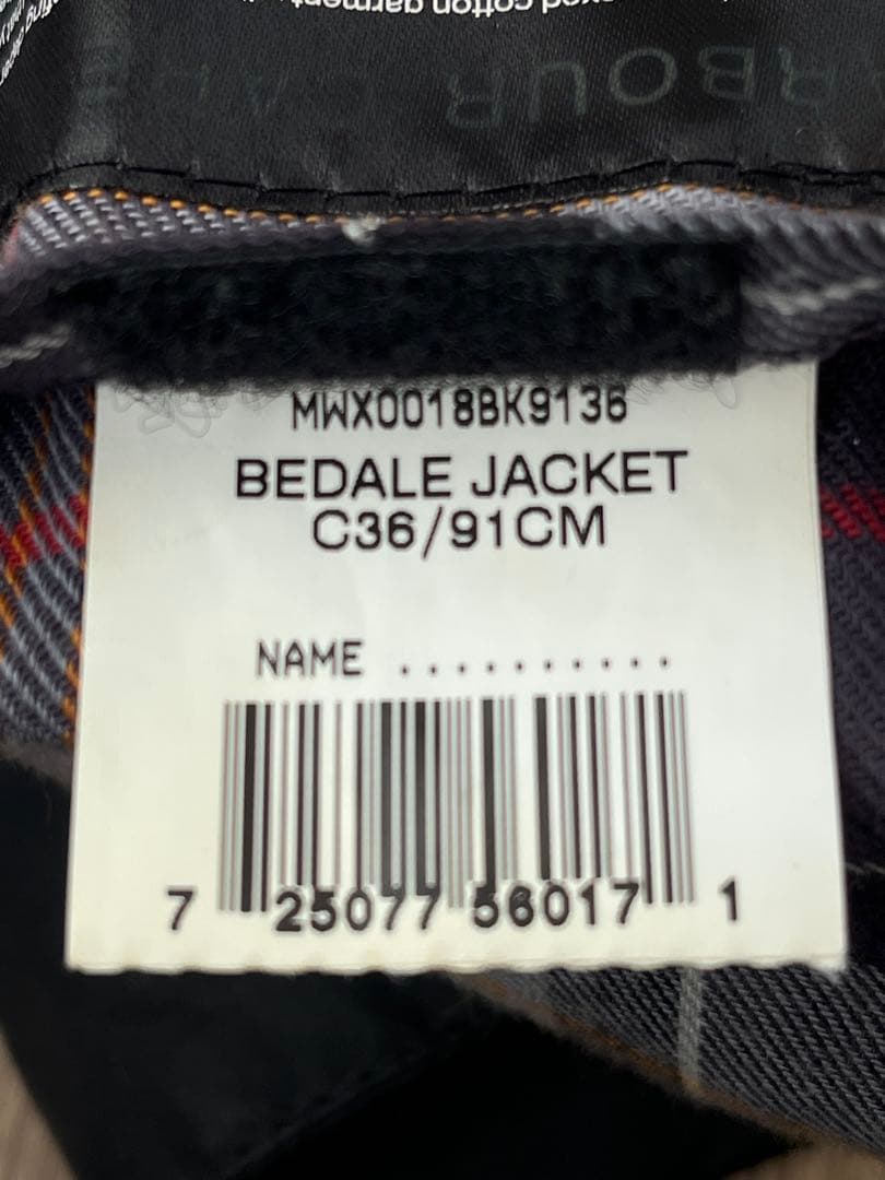 Barbour バブアー Bedale BLACK C36 / 91CM